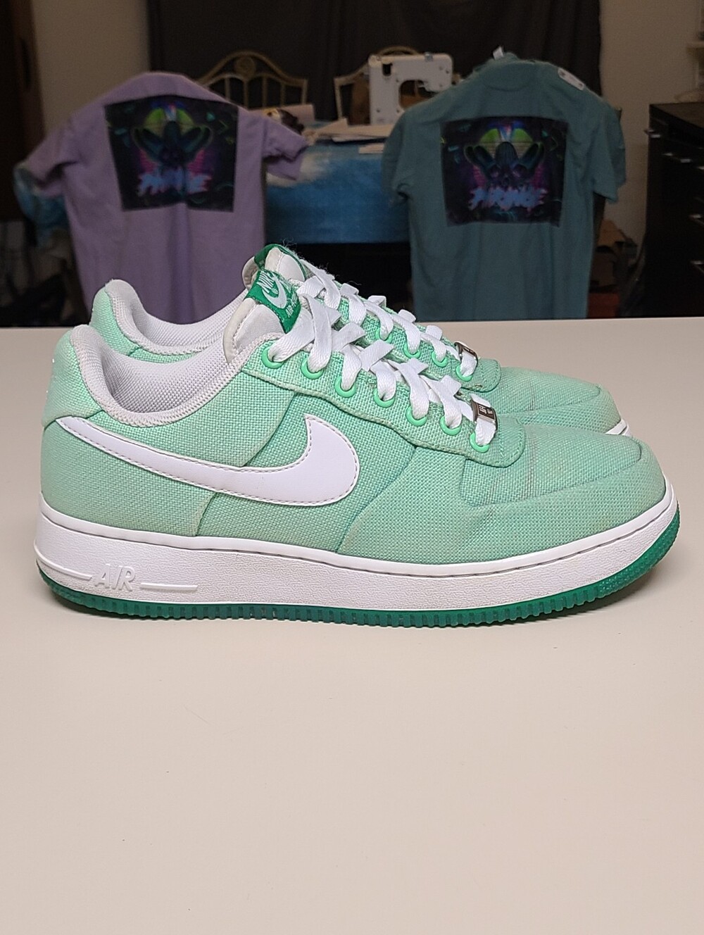 Nike Air Force 1 Low Tourmaline casual low top sneakers size 9 - Picture 6 of 8